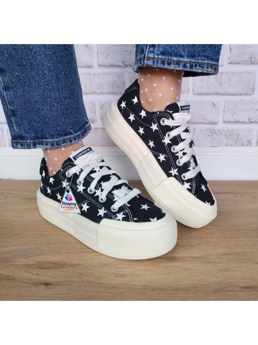 Converse Chuck Taylor Cruise Stars Platform 9.5 Womens Shoes Black Beige A15497C
